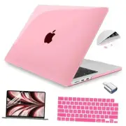 for M4 M3 M2 MacBook Air 13.6 Inch Case 2022 2023 2024 2025 Crystal Pink