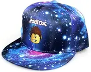 [MAJEQZGY] Roblox Cartoon Printing Baseball Cap for Boys and Girls, Adjustable Children's Hat, Flat Brim, Sun Hat for Children, Baseball Cap