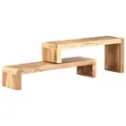 Solid Acacia Wood 2 Piece TV Cabinet Hifi Unit Rack Stand Furniture vidaXL