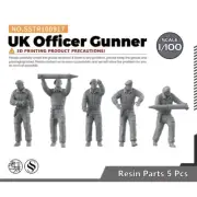 SSMODEL SSTR100917 1/100 Character Model UK Officer Gunner