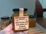 Raw Honey with Bee Pollen and Propolis 9 oz./ 255 g Natural Strong Immune Boost