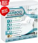 King Bamboo Mattress Protector, Waterproof, Ultra Soft, Breathable, White.