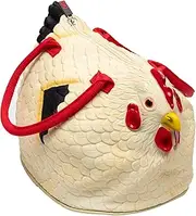 SCS Direct Large The Original Rubber Hen Chicken Purse with Top Handle Cute Unique Fashion Novelty Tote for Women