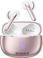 LENCENT Wireless Earbuds Bluetooth 5.3 Headphones, 30H Playtime Stereo IPX5 Waterproof in-Ear Ear Buds, LED Power Display Cordless Earphones, Built-in Mic Headset for iPhone Andriod Cell Phone Sports