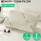 Luxury Bamboo Memory Foam Fabric Fibre Cover Soft Contour Pillow 50 x 30cm New