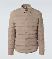 [Moncler] Moncler Etale suede down jacket UK 38 brown