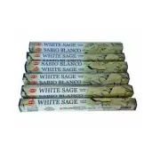 Hem White Sage incense Sticks x 6 Boxes -20 sticks per Box (120) Pagan Smudge