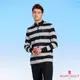【MONTAGUT夢特嬌】MIT台灣製造型LOGO寬條紋休閒長袖POLO衫-無口袋(W2261-68灰黑)