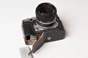 Genuine real Leather Half Camera Case bag cover for Nikon DF Bottom Open Black