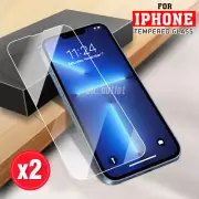 2XTempered Glass Screen Protector For iPhone 11 12 13 14 15 16 Pro Max XR PLUS