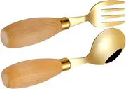SEWOART Stainless Steel Boys and Girls Cutlery Set Toddler Utensil Set Spoon Fork Mini Forks for Mealtime Training