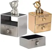 UPKOCH 2pcs Tooth Holder Keepsake Box Multi Functional Curl Storage Box for Jewelry Trinkets Durable Compact Curl Boys