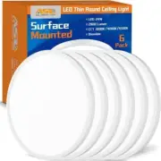 Allsmartlife 6-Pack LED Flush Mount Ceiling Light, 12inch 24W 2880lm Dimmable...