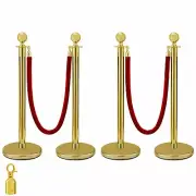 Stylish 5ft Velvet Rope Crowd Control Barrier Burgundy for Stanchions