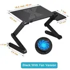 FOLDING LAPTOP STAND ADJUSTABLE LAPTOP DESK WITH COOLING FAN AND MOUSE PAD