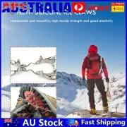 6 Stud Climbing Crampons Outdoor Walk Ice Snow Gripper Shoe Covers (Orange) AU