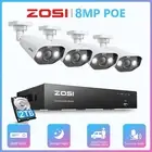 ZOSI 4K Spotlight PoE Audio Security Camera System Ourdoor 8CH NVR with 2TB HDD
