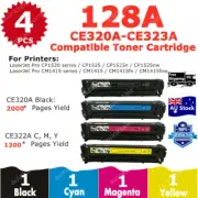 4x Non-OEM CE320A - CE323A 128A Toner for HP CM1415 CP1525nw CP1525 CM1415fnw