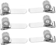 MUELODSIC 6pcs Portable Single-Hole Pen Holder Pencil Clips for Shirt Pocket Notebook Clip Pen Holder for Journal Pen Loop Holder for Notebook Pen Holder Clips Silver Stainless Steel