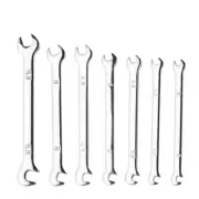 Larcele 7 Pcs Mini Double Open End Wrench Metric 3mm-5.5mm Small Spanner Set MNB