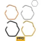 G23 Titanium Hexagonal Hinged Hoop Segment Nose Septum Tragus Ring Earrings