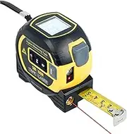 Almighty Ruler, 3-in-1 Laser Measuring Tape, Self Locking Digital Tape Measure LED Display, Rangefinder Tape Measure Ruler, High Precision Almighty Tool Tape Measure 131/196 FT for Measuring (yellow)