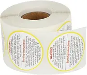 1 Roll Candle Warning Sticker Labels Removable Decals for Candle Jars Wax Melting Safety Stickers for DIY Crafting Stylish Design