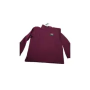 Atlantic Sol Men's M Burgundy Quarter Zip Pullover Sweater GP Logo