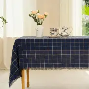 Table Cloth Rectangle Table-Rustic Cotton Tablecloth Craft Fringed Farmhouse ...