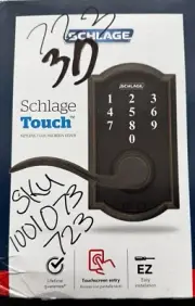 Schlage Touch Keyless Touchscreen w/Lever - Aged bronze Coded keypad, code lock