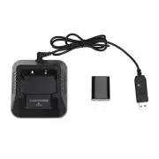 UV5R Walkie Talkie Charger USB & Wall Charger for Baofeng UV-5R Two Way Radio