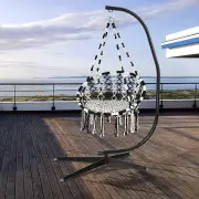 CostwayHammock Chair with C-shaped Chair Stand for Indoor and Outdoor Use