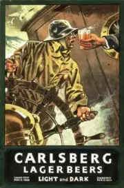 Old vintage beer ad advertising sign 1898 Carlsberg NEW Canvas Print rare