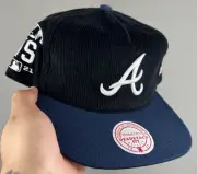 Atlanta Braves Mitchell & Ness MLB Cap Corduroy Side Patch Snapback Hat
