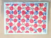 Block Quilt, Coverlet, Blanket, Dollhouse Miniature, Light Blue- Hand-stitched
