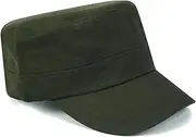 [WULIQIUQIU] Unisex Basic Cadet Army Caps Everyday Military Style Hat