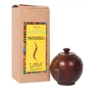 Natural Lasa Aromatics Patchouli Wooden Jar Solid Perfume 6gm