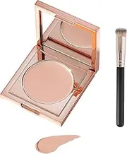 Colored Clay CC Undereye Corrector with Brush, Moisturizing Undereye Concealer for Women Covers Dark Circles (color, Light Medium Peach)