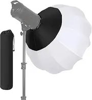 MSKIRA Lantern Softbox Diffuser Collapsible Quick Release Globe Ball Modifier with Bowens Mount for Speedlite Studio Strobe Flash Strobes LED Video Light Monolights Portrait Photography (17.7"/45cm)