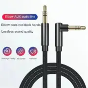 0.5/1/1.5/2m 3.5mm Audio Cable Male To Male Stereo Audio AUX Cord Gold Plated 90