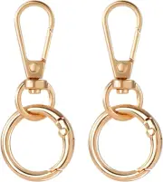 2 Sets Swivel Clasp Clip, Metal Swivel Snap Hooks, Double Opening Key Chain Clip