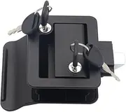 (Black) Caravan Door Lock,Antitheft Locking Devices,Trailer Camper Entrance Door Lock Handle with Key Security Anti-Theft Door Lock