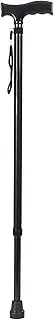 SMIC Adult Walking Stick Cane for Men/Women/Old Age People, Metal, Height Adjustable Walking Stick (Black)
