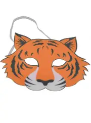 Basic Felt Fabric Tiger Mask Costume Accessory