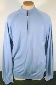 NWT Footjoy Lifestyle DriRelease Half Zip Sweater, Light Blue, Large, 30505