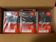 KMC Card Barrier Super Black Sleeves Case 30 packs of 80 2400 Sleeves