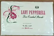 Vintage NOS Lady Pepperell Fine Cotton White One Flat Sheet Twin 81 X 108 USA