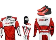 Birel Art Embroidered Go Kart Race Suit CIK/FIA Level 2 Aproved wth Shoe & Glove