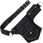Fanny Pack Phone Mobile Phone Waist Pouch Phone Pouch for Running Ceiling Fan Downrod Ladies Purses Tool Pouch Belt Bag Retro Phone Belt Pouch Black Aluminum Alloy