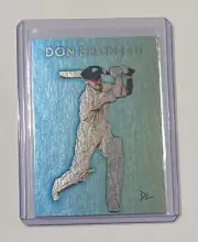 Don Bradman Platinum Plated Artist Signed Australia Cricket Trading Card 1/1